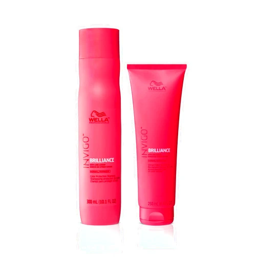 Wella Professionals Invigo Brilliance Shampoo & Conditioner Set, Color Protection & Color Vibrancy for Fine/Normal Hair, Retail Sizes