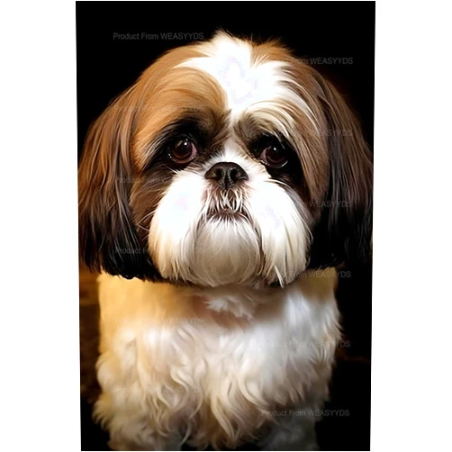 WEASYYDS Cute Shih Tzu Diamond Painting,Full Drill Gem Craft Painting Kit for Beginner Kids,Dog Animal 5D Diamond DIY Paint by Number Art for Gift Wall Decor (8x12 inch)