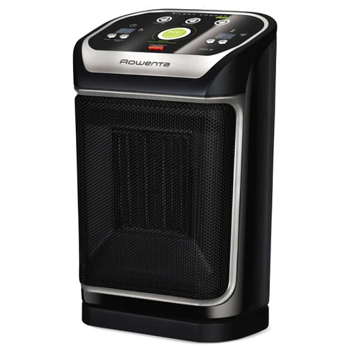 Rowenta SO9276 Silent Comfort Electronic Ceramic Heater with Eco-Mode, 215-Square Ft, Black