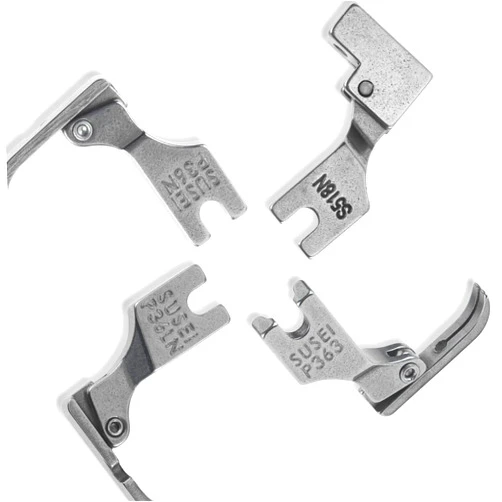 Hicello 4PCS Different Zipper Presser Foot P36L P36N P363 S518N Compatible with JUKI Brother Singer Consew Typical Industrial Single Sewing Machines