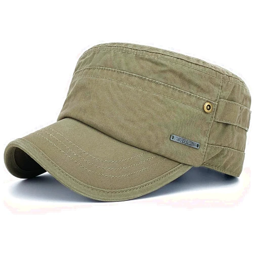 Rayna Fashion Soft Cotton Lining Cadet Army Hats Military Flat Top Baseball Dad Sun Caps Adjustable