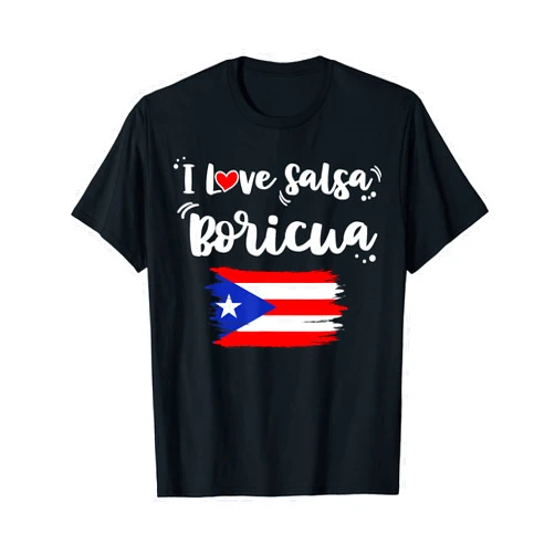 Boricua souvenir Co. Gift Tee Salsa de Puerto Rico, Boricua Puerto Rican Pride Gift Music T-Shirt