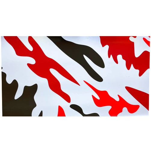 MJVINYL Camo Matte Finish Camouflage Vinyl Film Wrap Decal Air Bubble Free RED Black White + Free Tool Kit (180