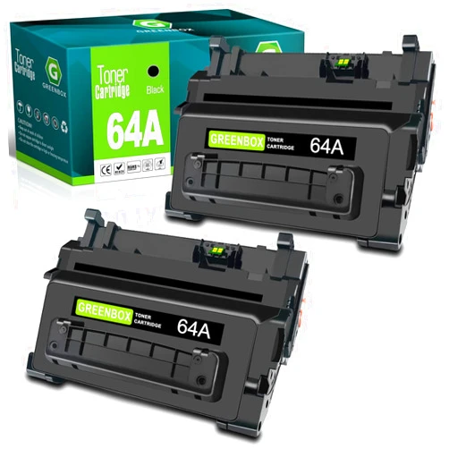 GREENBOX Compatible 64A Toner Cartridge Replacement for 64A CC364A 64X CC364X for P4014N P4014DN P4015N P4015X P4015DN P4515N P4515X P4014 P4015 P4515 Printer (2 Pack)