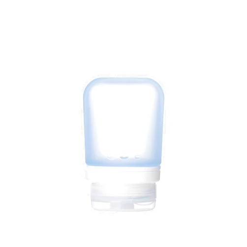 humangear GoToob+ (Small) | Refillable Silicone Travel Bottle | Locking Lid | Food-Safe Material | Blue, Small (1.7 fl.oz; 53ml)