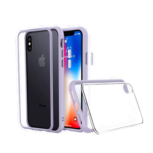 RhinoShield Modular Case Compatible with [iPhone X] | Mod NX - Customizable Shock Absorbent Heavy Duty Protective Cover 3.5M / 11ft Drop Protection - Lavender
