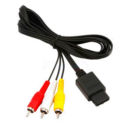 yan_New 6FT AV TV Video Cable Cord Wire for SNES Super Nintendo 64 N64 Gamecube GC