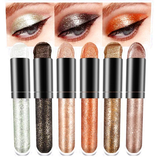 evpct 6 Colors Gold Liquid Glitter Shimmer Eyeshadow Set for Eyes Silver Shimmer Sparkle Shiny Light Glitter Metallic Pigment Colorful Eye Shadow Liner Makeup Palette Kit Quick Drying Longwearing A