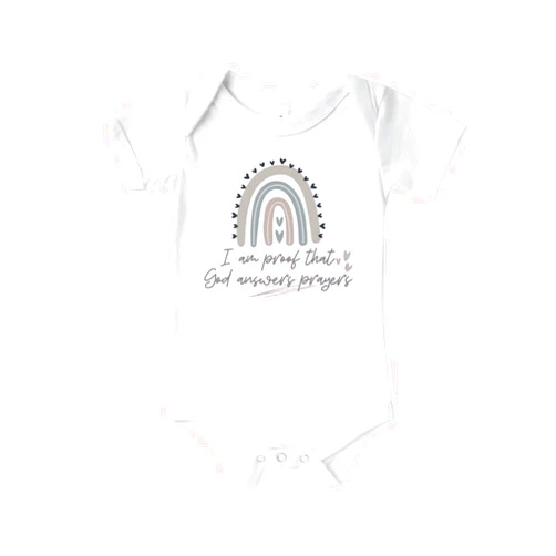 Handmade God answers prayers Miracle baby Announcement, Rainbow Baby Announcement Onesie, Cute Pregnancy Reveal, Answered Prayer Pregnancy Announcement To Husband, Grandparents, Family.