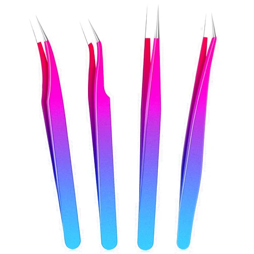 WRAPXPERT Vinyl Weeding Tools, 4 Pieces Pin Pen Weeding Tool Set with Weeder Tweezers for DIY, Weeding Tweezers for Vinyl,Scrapbooking,Lettering,Cutting,Splicing,Red & Blue
