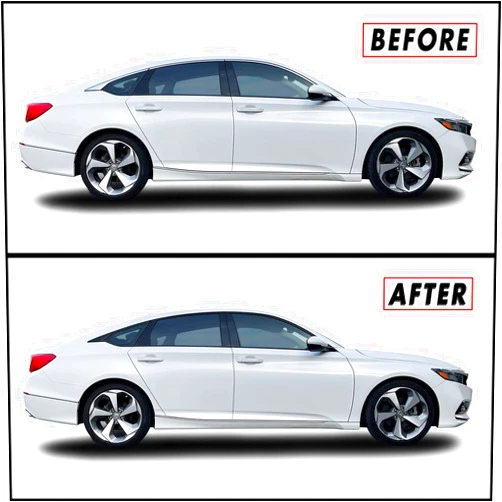 SlickMod Chrome Delete Blackout Vinyl Overlay for 2018-2022 Honda Accord Sedan Window Trim (Gloss Black)
