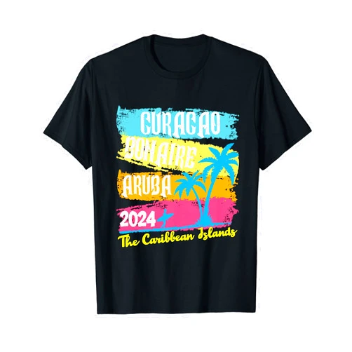 The Caribbean Islands Vacation 2024 Souvenirs Aruba Bonaire Curacao 2024 Vacation Caribbean Islands Trip T-Shirt