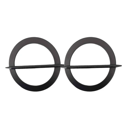 YING CHIC YYC 1Pair Home Simple Fashion Wooden Ring Curtain Tiebacks Decorative Window Treatment Holdback (Black)