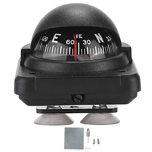 Joyzan Car Compass, Automotive Dash Mini Auto Sea Marine Dashboard Suction Pivoting Adjustable Foldable Navigation Direction Pointing Guide Ball Mount Tool Boat Ship RV Vehicle Outdoor Trip Hiking