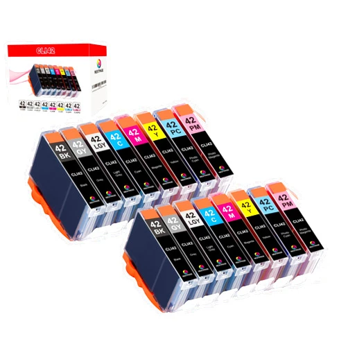 NEXTPAGE CLI 42 Ink cartridges Compatible Ink Cartridges Replacement for Canon CLI-42 CLI42 Use with Pro-100 Pro 100 Printer Professional Inkjet PIXMA PRO-100 Ink 8 Colors 2 Set 16 PCS
