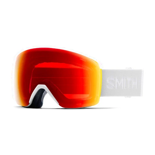 Smith Optics Skyline Unisex Snow Goggle - White Vapor, ChromaPop Photochromic Red Mirror