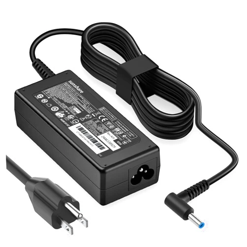 Sunshare 65W AC Power Charger, Compatible with HP Probook and Pavilion Laptops, Fast Charging, 19.5V 3.33A, 4.5*3.0mm Blue Connector, Charging Adapter Cord