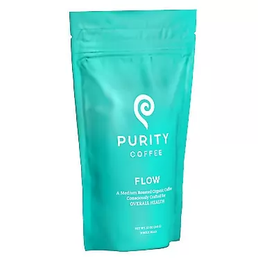 Purity Coffee FLOW Medium Roast Organic Coffee - USDA Certified Organic Specialty Grade Arabica Whole Bean Coffee - Third Party Tested for Mold, Mycotoxins and Pesticides - 12 oz Bag Purity Flow 12oz