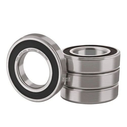 XiKe 4 Pcs 6006-2RS Double Rubber Seal Bearings 30x55x13mm, Pre-Lubricated and Stable Performance and Cost Effective, Deep Groove Ball Bearings.