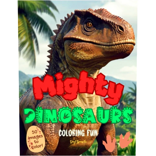 Sibyl Spaewife Mighty Dinosaurs Coloring Fun!: Fantastic Dinosaur coloring book - for kids Ages 4 and Up. Great gift idea!