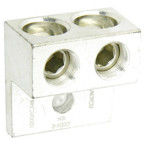 NSI 2-1000T Dual Rated Mechanical Double Lug, 1000-500 MCM Wire Range, 1/2