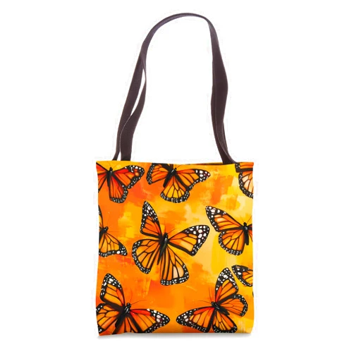 Modern Aesthetic Design Studio Monarch Butterfly Art - Expressionism Animal Painting Tote Bag
