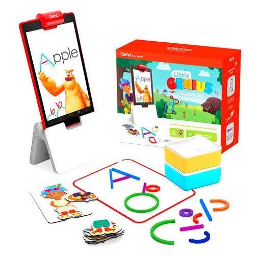 Osmo-Little Genius Starter Kit for Fire Tablet-4 Educational Learning Games-Preschool Ages 3-5-Phonics,Problem Solving & Creativity-STEM Toy Gifts,Kids(Osmo Fire Tablet Base Included)