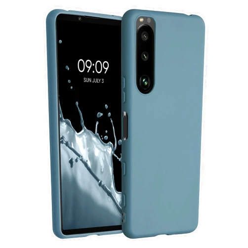kwmobile Case Compatible with Sony Xperia 5 III Case - Soft Slim Protective TPU Silicone Cover - Arctic Night