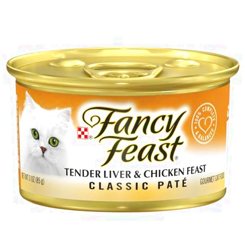 Purina 30 Cans of Purina Fancy Feast Classic Tender Liver & Chicken Feast Wet Cat Food - 3 oz ea