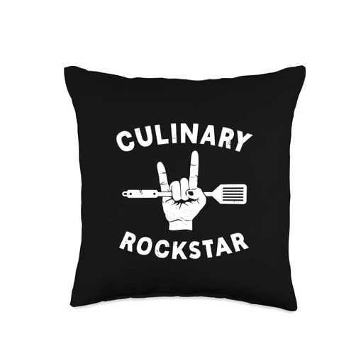Culinary Rockstar Chef Cook Apparel Culinary Rockstar Chef Cook Culinary Lover Throw Pillow