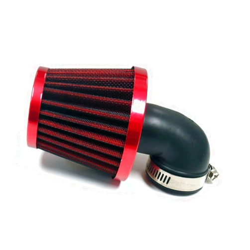 MMG MYK 35mm Air Filter 50cc 2 Stroke 90 degree angled Scooter Motorcycle ATV Pocket Bike (Red)