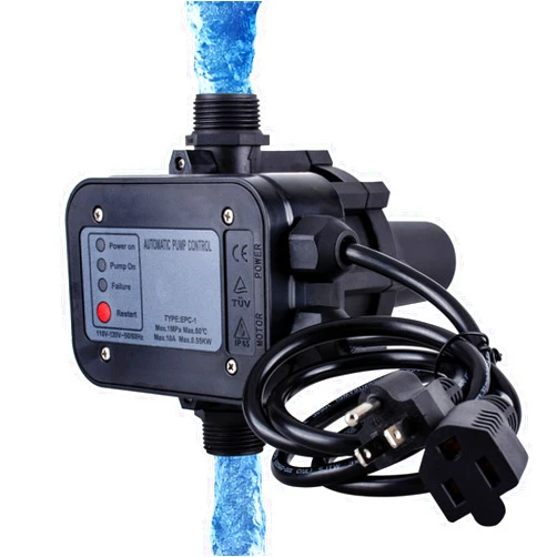 MARSTEK IP65 Automatic Water Pump Controller，Water Pump Pressure Switch Water Flow Sensor Switch Electronic Pump Pressure Regulator for Self-priming Pump，110V-120V~50/60Hz
