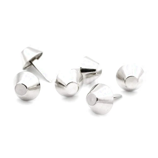 CRAFTMEMORE Cone Brads Purse Feet Handbag Flat Nailheads Spike Prong Studs Avail in Multiple Sizes 100 PCS (15 mm (≈5/8