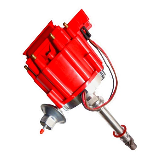 MAS HEI Distributor Red Cap and Rotor kit Compatible with Chevrolet C10 GMC SBC BBC 305 454 350 400 Racing V8 HEI Distributor w/ 65K Coil 7500RPM
