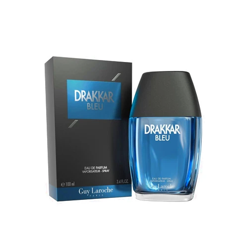 Guy Laroche Drakkar Bleu - Iconic Designer Fragrance - Powerful, Aquatic & Fresh Eau de Parfum - Aquatic Fougère - Long Lasting Mens Cologne - Day and Evening Scent 3.4 Fl Oz