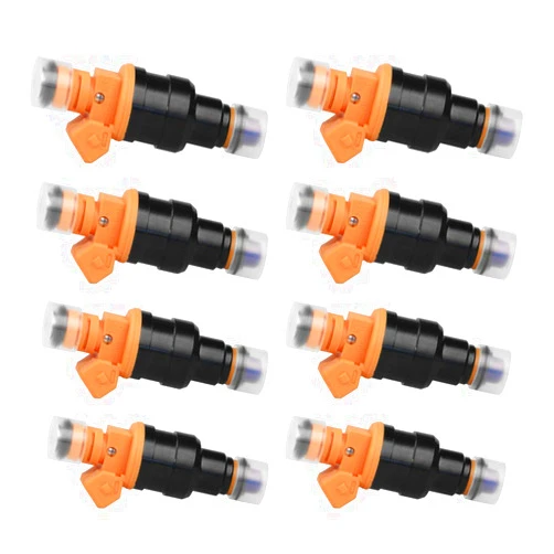 AA Ignition Fuel Injector Set of 8 - Replaces part 280150943, 0280150939, 0280150909 - Compatible with Ford, Lincoln, Mercury Vehicles - E250, F150, F250, F350, E350, Mustang - 4.6L, 5.0L, 5.4L, 5.8L