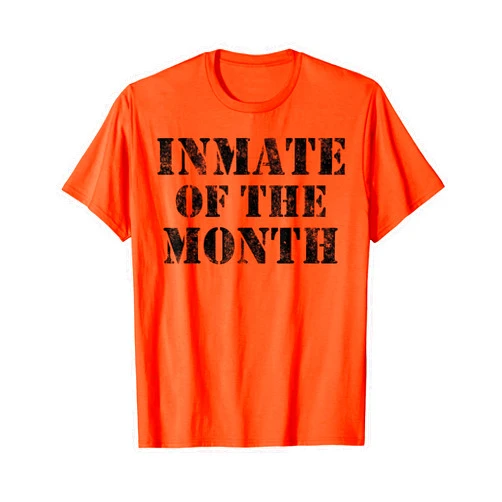 Halloween Trick Treat Gift Orange Prison Jail Inmate Prisoner Funny Halloween Costume T-Shirt