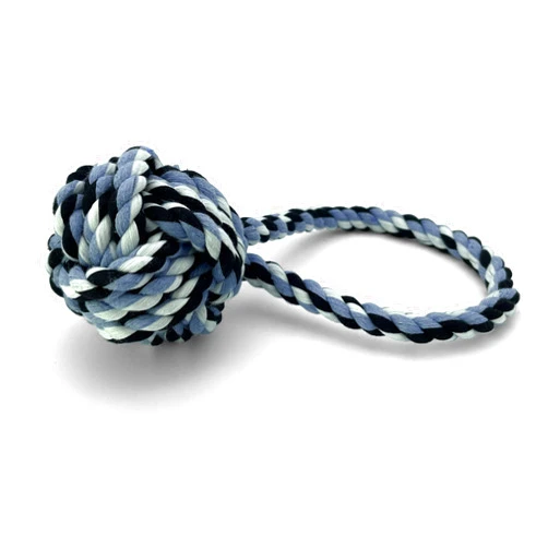 PetBox Cutie's PetBox Weaved Rope Ball Toy for Toss, Fetch, Chew and Tug-O-War, 2.8