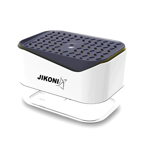 Jikoni Probus 2 in 1 Soap Dispenser Sponge Holder for Dishwasher Liquid, Liquid Dispenser Through Pump (Multi Color, 250 ML) (White), Plastic