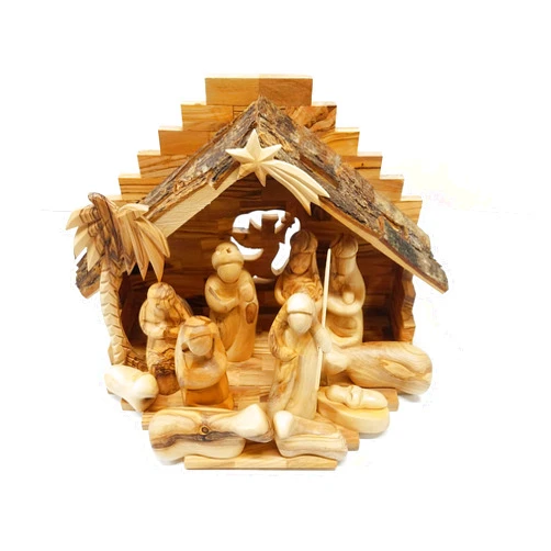 STRONG FAITH Nativity Scene Christmas Story Christian Tabletop Set from The Holy Land (11
