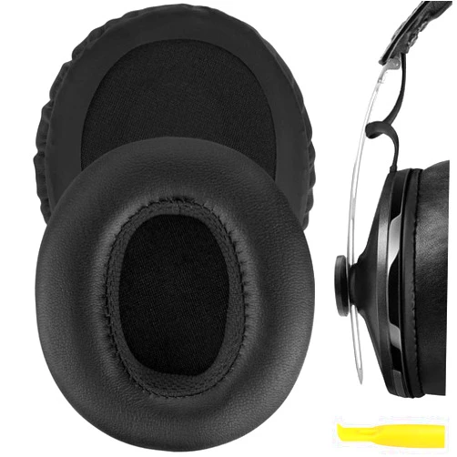 Geekria QuickFit Replacement Ear Pads for Sennheiser Momentum Over-Ear Headphones Ear Cushions, Repair Parts (Black)
