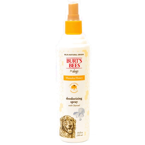 BURT'S BEES FOR PETS Deodorizing Dog Spray with Manuka Honey and Charcoal for Dogs - Naturally Derived Ingredients, Formulated without Artificial Fragrances, Sulfates, Colorants, 10 Fl Oz