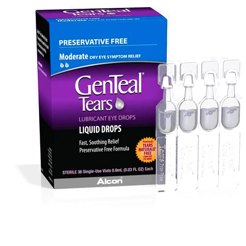 GenTeal Tears Liquid Drops, Single-Use Vials - 36 ct, Pack of 3