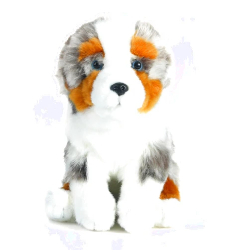 TAMMYFLYFLY Pugsly Pug Plush Stuffed Animal Puppy Dog, 12 inches (Australian Shepherd)