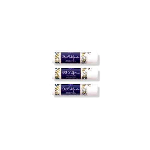 Old California Botanicals Beeswax Wild Violet Aromatherapy Lip Balm Chapstick Vegetarian Natural Essential Oils Conditioning Bulk 3 Count Pack Christmas Gift for Her Him (0.15 ounce)