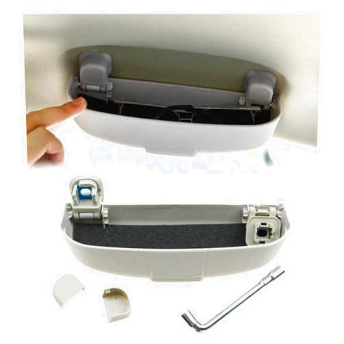 LFOTPP Car Sunglasses Sun Glass Holder Case Eyeglasses Storage Box for 2016-2019 2020 2021 2022 2023 2024 Volvoo XC90 XC60 S90, Interior Accessories Autos Parts (Gray)