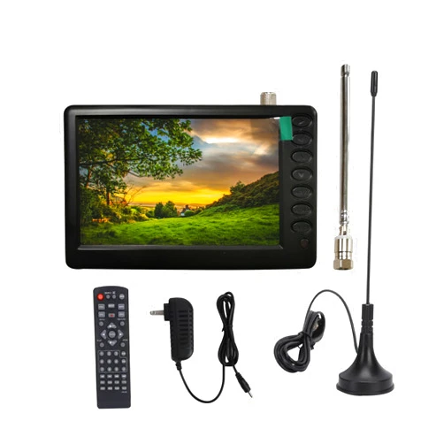VQP 5 Inch Portable TV, Mini TV for Car, Pocket Battery Operated TV with Remote, USB Port & TF Card Slot, Small Digital/Analog ATSC TV for Kitchen Camping