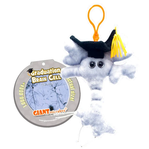 GIANT MICROBES GIANTmicrobes Graduation Brain Cell Keychain