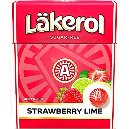 Läkerol 4 x 75g BIG PACK Lakerol Strawberry Lime pastilles Cloetta