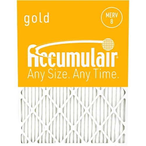 Accumulair Gold 10x14x1 (Actual Size) MERV 8 Air Filter/Furnace Filter (2 Pack)